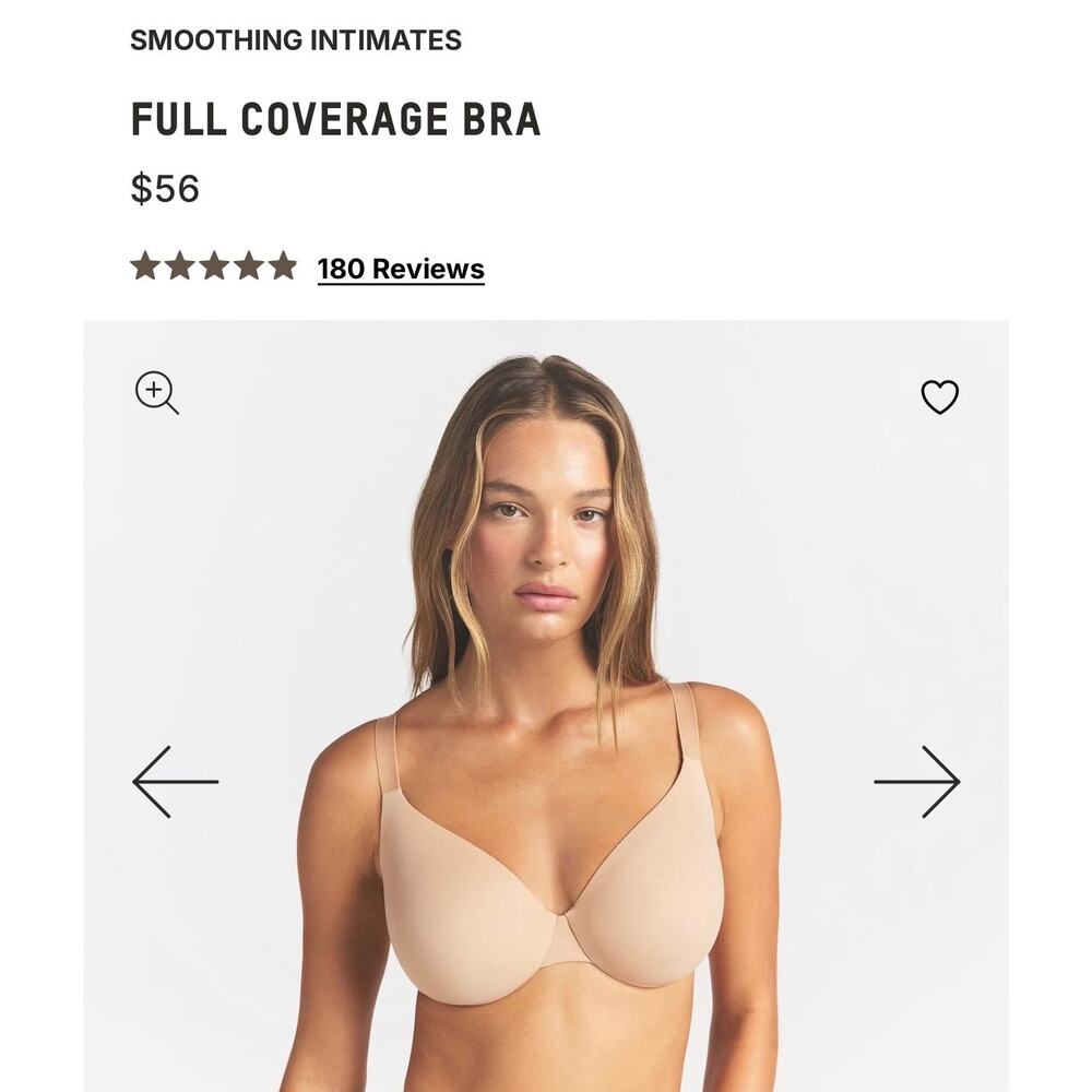 NWT Skims Smoothing Intimates Full coverage Lightly Lined Bra Clay 36B